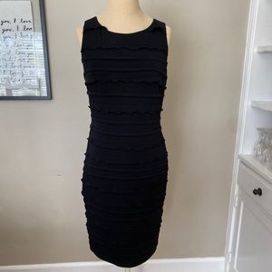Calvin Klein Ruffled Little Black Dress